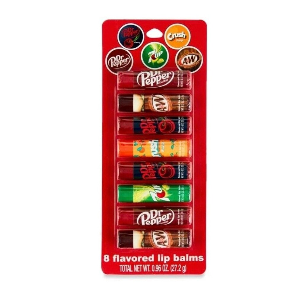 Taste Beauty Flavored Lip Balms 8 Lip Balms Sealed Dr Pepper 7 Up Crush A&W